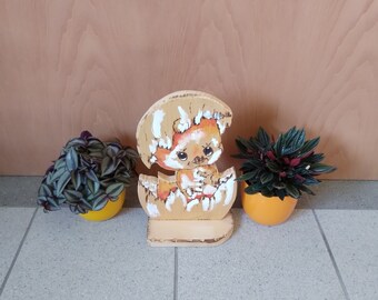 Baby Küken aus Holz 32cm | Osterdeko | handgefertigt und handbemalt | für Haus und Wohnung | schönes Geschenk