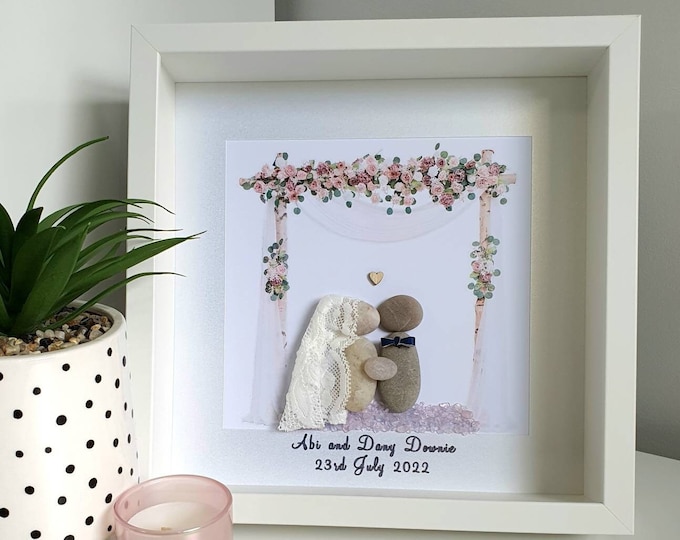 Pebble Art Picture - Wedding Day
