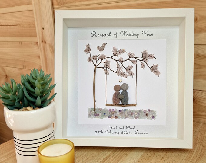 Pebble Art Picture - Renewal of Wedding Vows