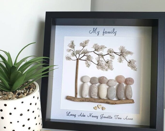 Pebble Art Picture - My/Our Family