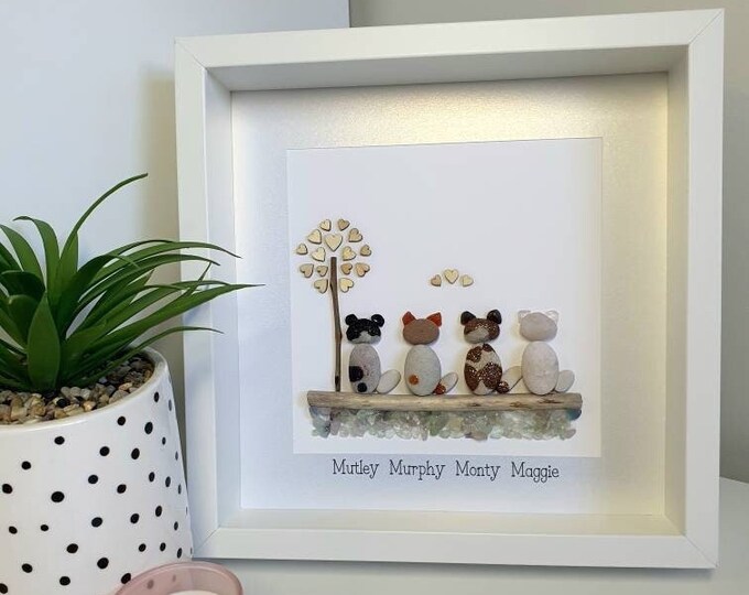 Pebble Art Picture with Dogs or Pets