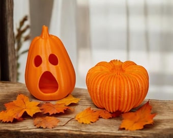 3D Pumpkins | Autumn Décor | Halloween Pumpkin | Halloween Décor | Glow in the Dark Option | Set of 3 Available