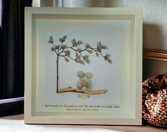 Pebble Art Picture - Best Friend/Sister