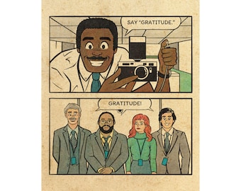 Workplace Group Photo - Vintage Comic - TV Art Print