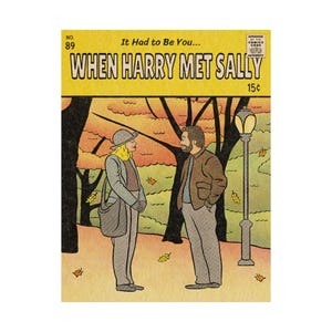 When Harry Met Sally - Vintage Comic - Film Art Print