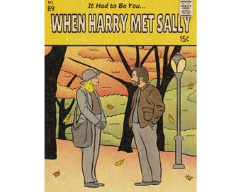 When Harry Met Sally - Vintage Comic - Film Art Print