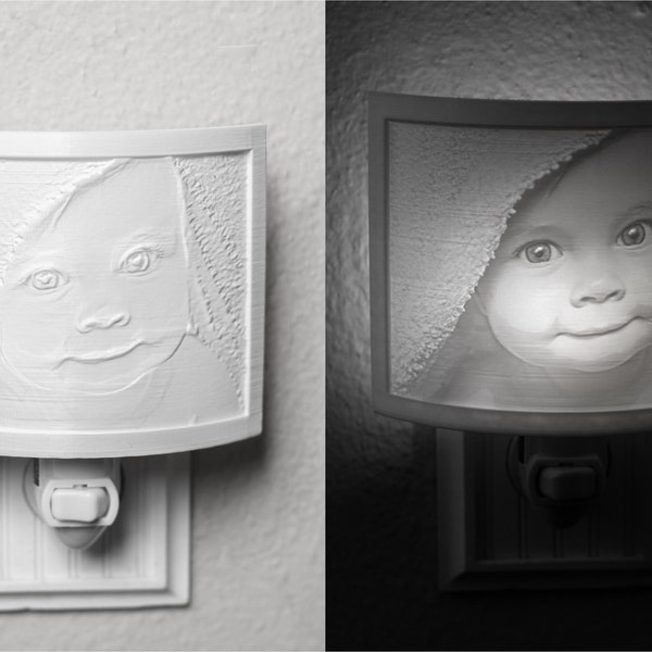 Personalized Gift, Lithophane Night Light