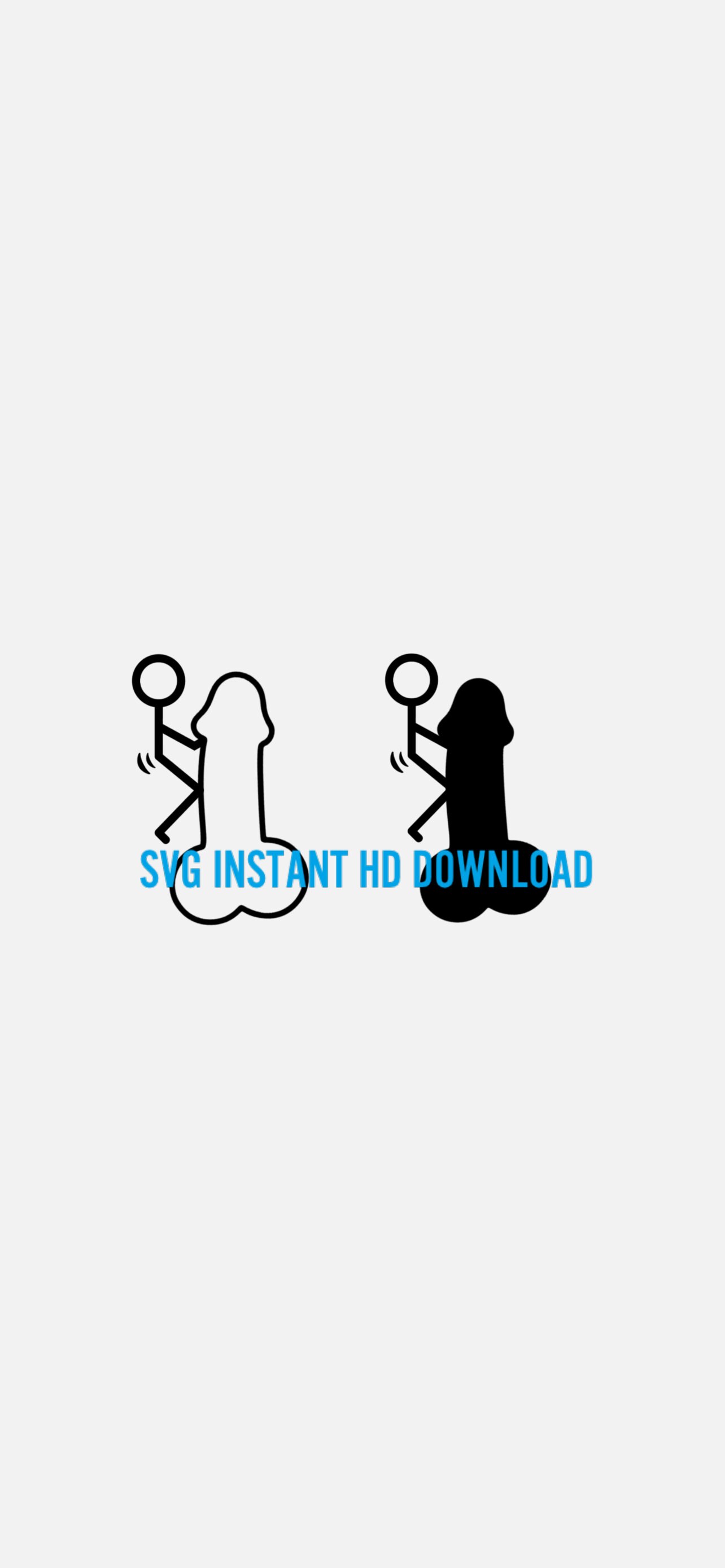 Penis SVG Penis Silhouette Penis Outline Ready to Cut Etsy