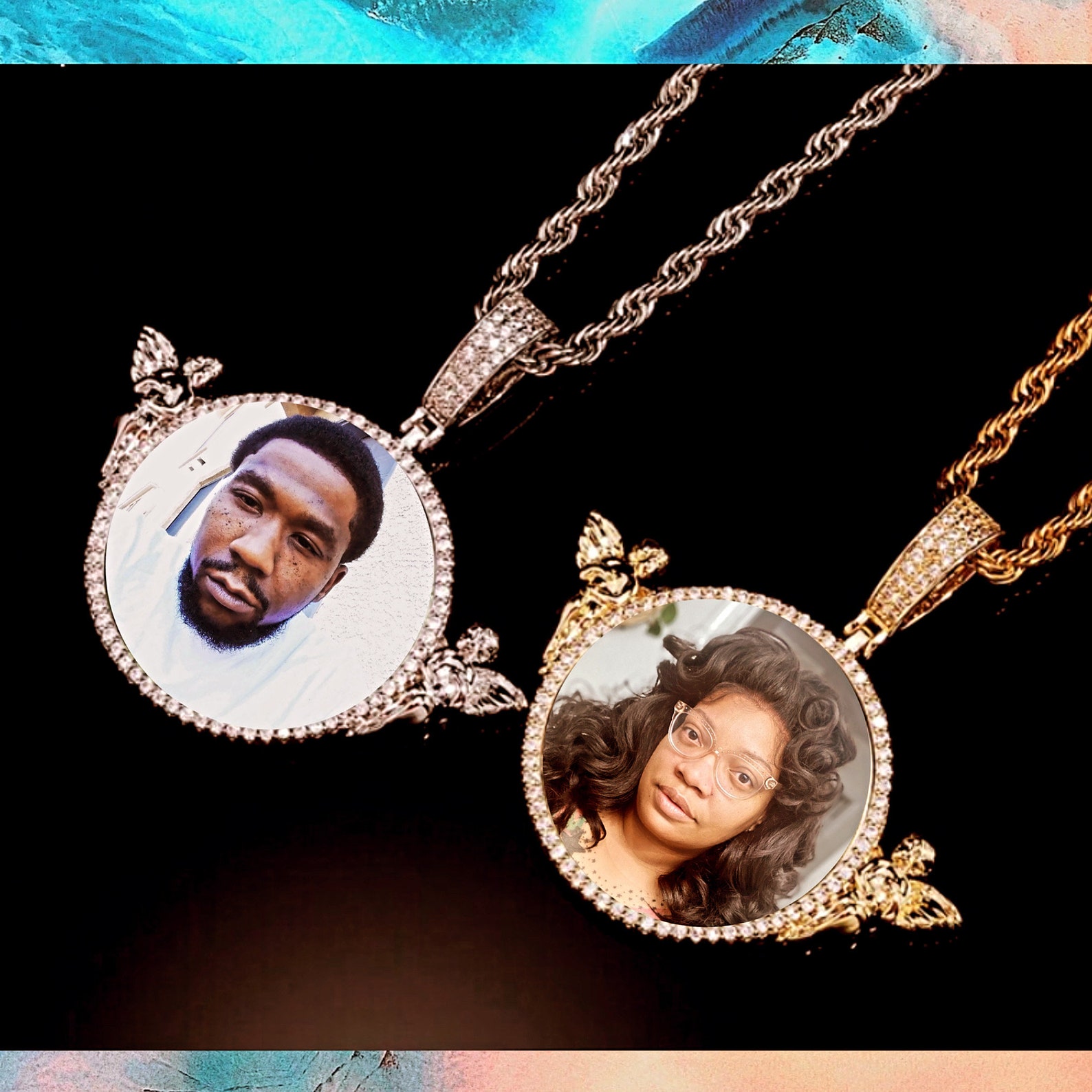 Memory Picture Necklace, Photo Jewelry, Memorial Jewelry, Angel Jewelry