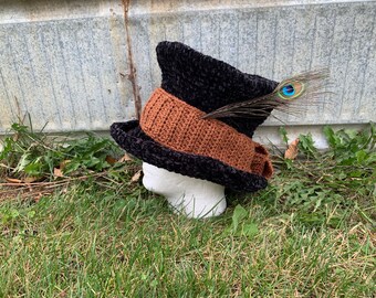 Steampunk syle black hat