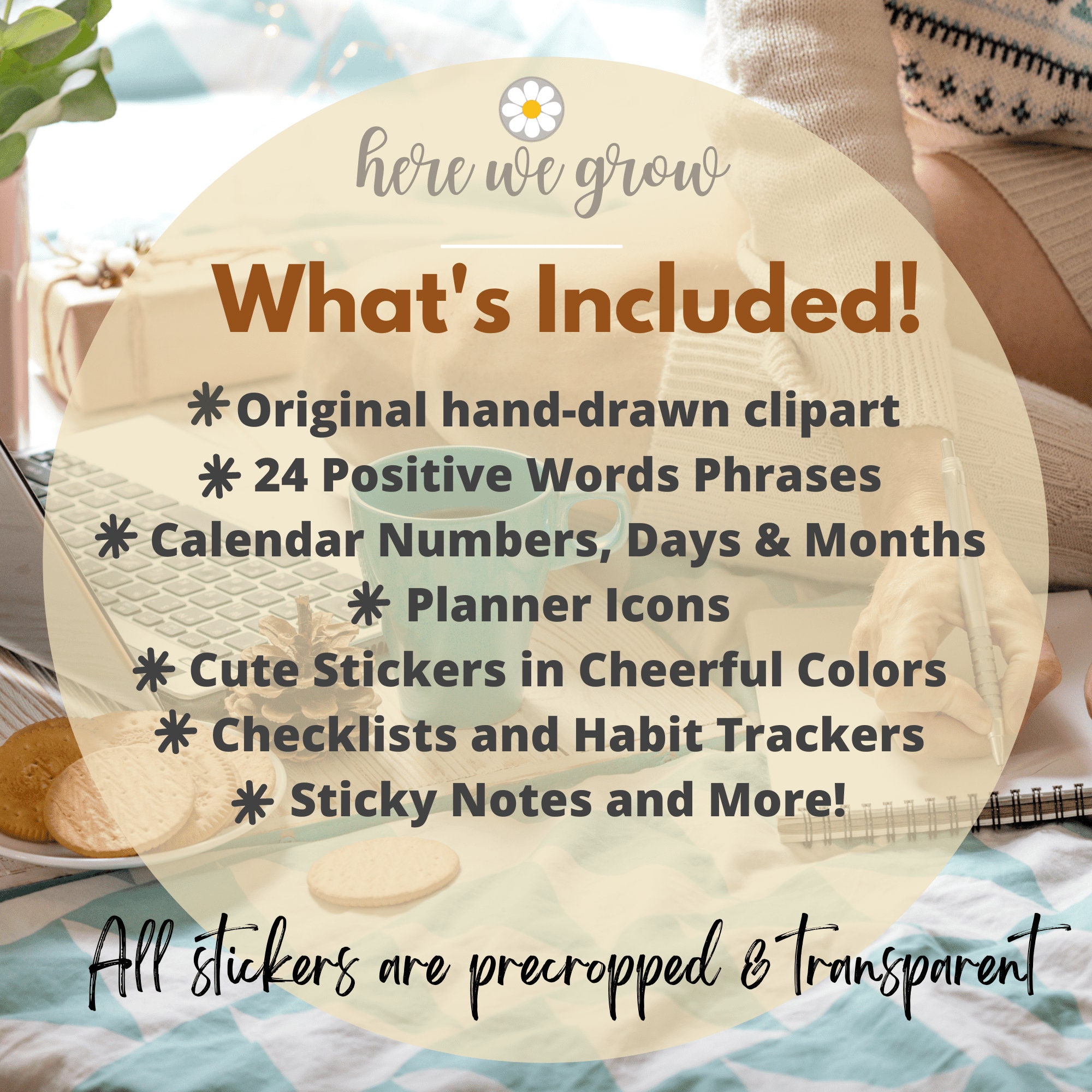 Positive Mindset Digital Sticker Book Hyperlinked Goodnotes Etsy