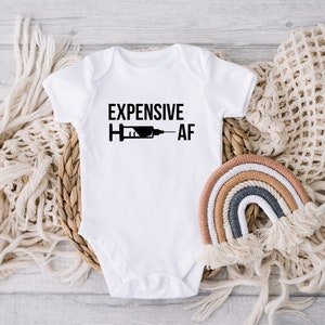 Expensive AF Onesie® | IVF Baby Bodysuit| Cute Baby Clothing| Vinyl