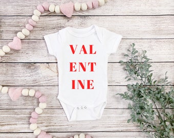 Valentines Onesie® | VALENTINE Baby Bodysuit| Cute Baby Clothing| Red Vinyl