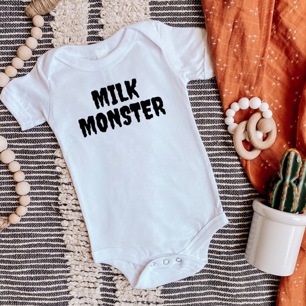 Milk Monster Onesie®, Halloween Baby Bodysuit, Fall, Baby Shower Gift, Gift for New Mom, Spooky Baby, Vinyl