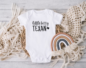 Texas Onesie ® | Little Bitty Texan Baby Bodysuit| Cute baby clothing’s| Vinyl