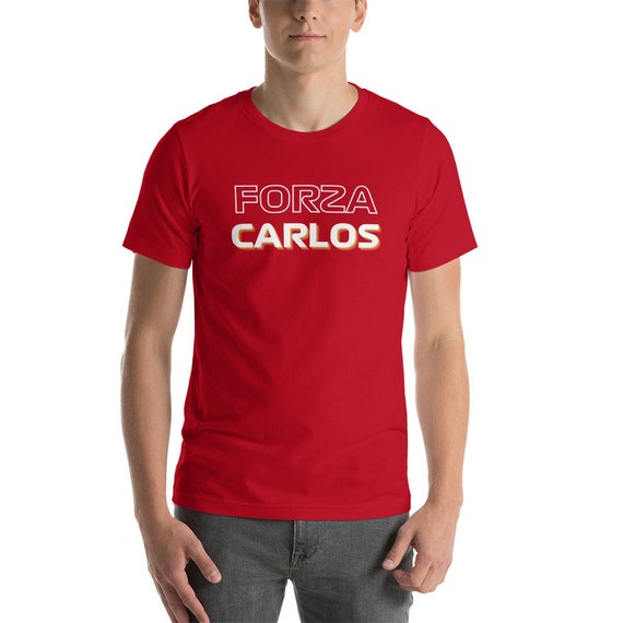 Forza Carlos F1 T-shirt Top Ferrari Gift