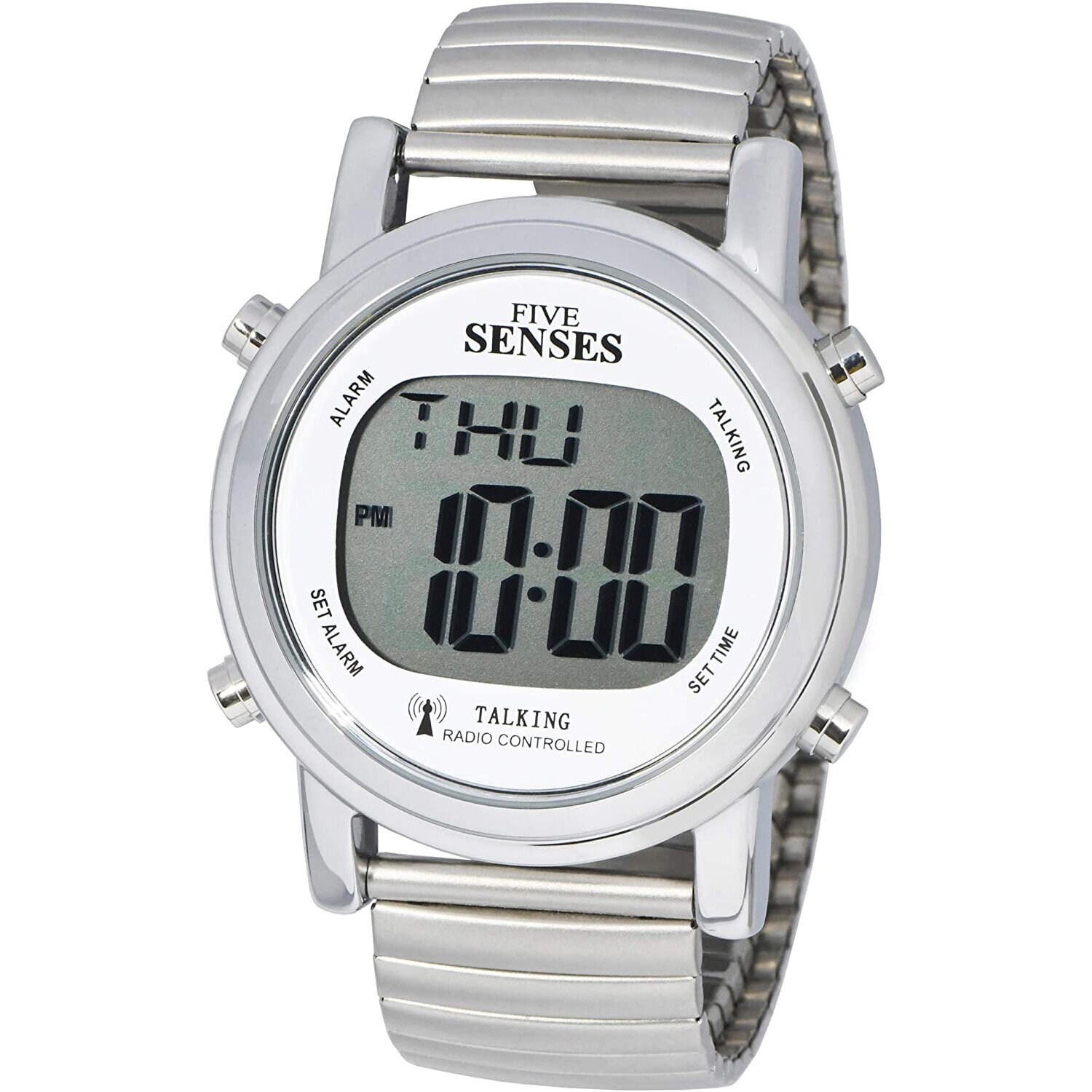 JUNELILY Atomic Talking Watch Sets Itself Senses Metal Easy to