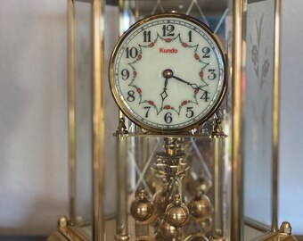 Vintage Kundo German 400-Day Torsion Clock German Anniversary Clock