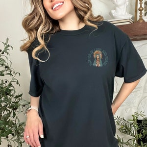 Virgin Mary T-shirt, Our Lady Mary Folk Art, Blessed Mary, Catholic friend gift, Faith Inspirational gift, Unisex t-shirt, Religious tshirt