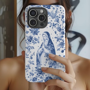 Katholische Telefonhülle, Jungfrau Maria robuste Abdeckung für iPhone, Galaxy, Selige Maria Mutter Gottes, katholisches Muttergeschenk, religiöse Geschenke, marianisches Geschenk