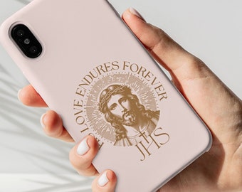 Jesus phone case, Bible Verse case for iPhone, Galaxy, Pixel, Catholic phone cover, Christian tough casing for phone, Religious gift