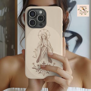 Jungfrau Maria Handyhülle, Katholische Tough Handyhülle für iPhone, Galaxy, Heilige Mutter Gottes, Religiöse Geschenke für Frauen, Geschenk für die Frau