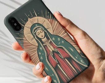 Jungfrau Maria Telefonhülle, katholische Handyhülle für iPhone, Galaxy, Pixel, Maria Mutter Gottes, katholisches Muttergeschenk, religiöse Geschenke