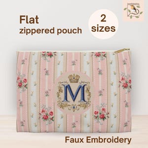 Katholiek plat zakje met ritssluiting, Marian-symbool koningin van de hemel, tas met girly Chateaucore-stijl Mass Essentials, gebedskaarten Marian Devotion-cadeaus
