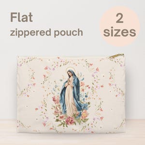Jungfrau Maria Reißverschlusstasche, katholischer Beutel, Gebetsbuch-Rosenkranztasche, Messlatte-Schleiertasche, katholische Muttergeschenk, marianisches Hingabegeschenk