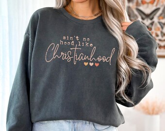 Christian Sweatshirt Comfort Colors, Confirmation Gift, Christian Gifts for Her, Catholic gift, Catholic Shirt, Faith, Christian Crewneck