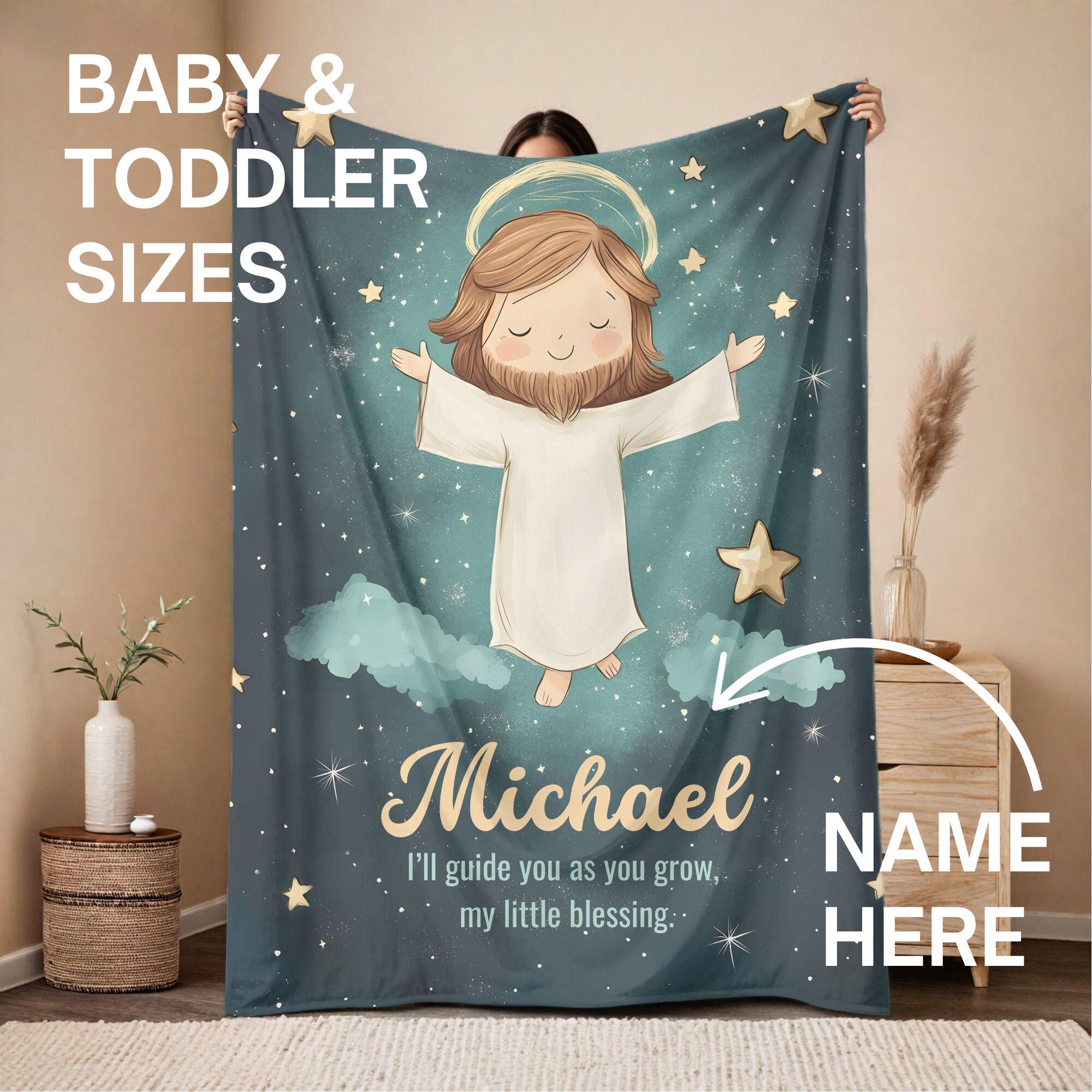Coperta in pile cristiana: design religioso di Gesù, regalo ispiratore - Italia