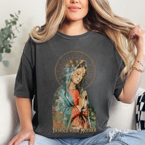 Virgin Mary Unisex t-shirt, Catholic shirt, St Mary tshirt, Mary Mother of God, Catholic Saints tee, gift for Catholics, Catholic mom gift
