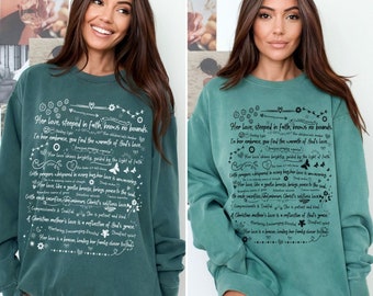 Christian Sweatshirt for Mom, Motherhood Scrible Quotes , Mother's Day gift, Christian Mama, Catholic Young Moms, Faith Inspirational shirt