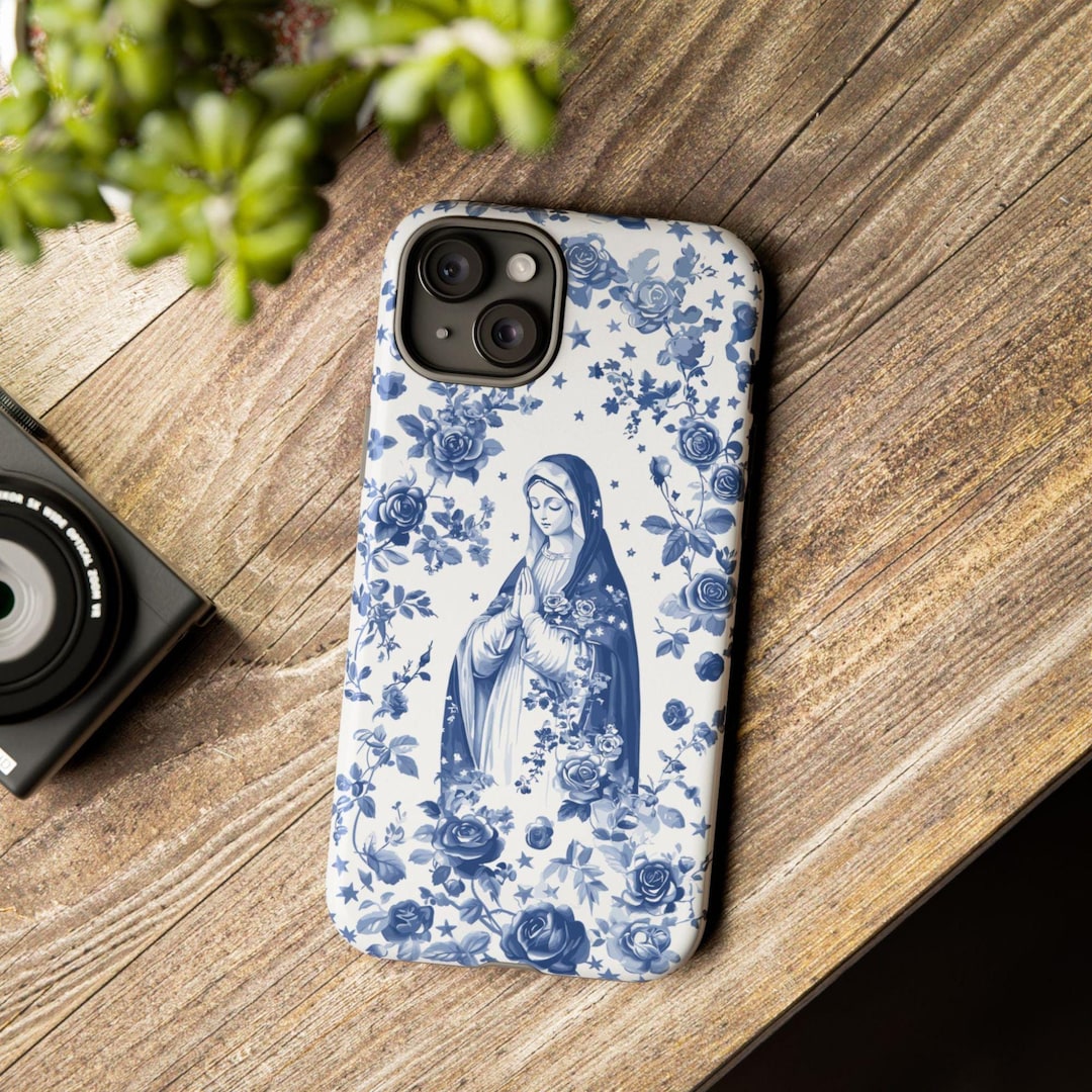 Virgin Mary Phone Cover, Catholic Tough Phone Case for Iphone, Galaxy