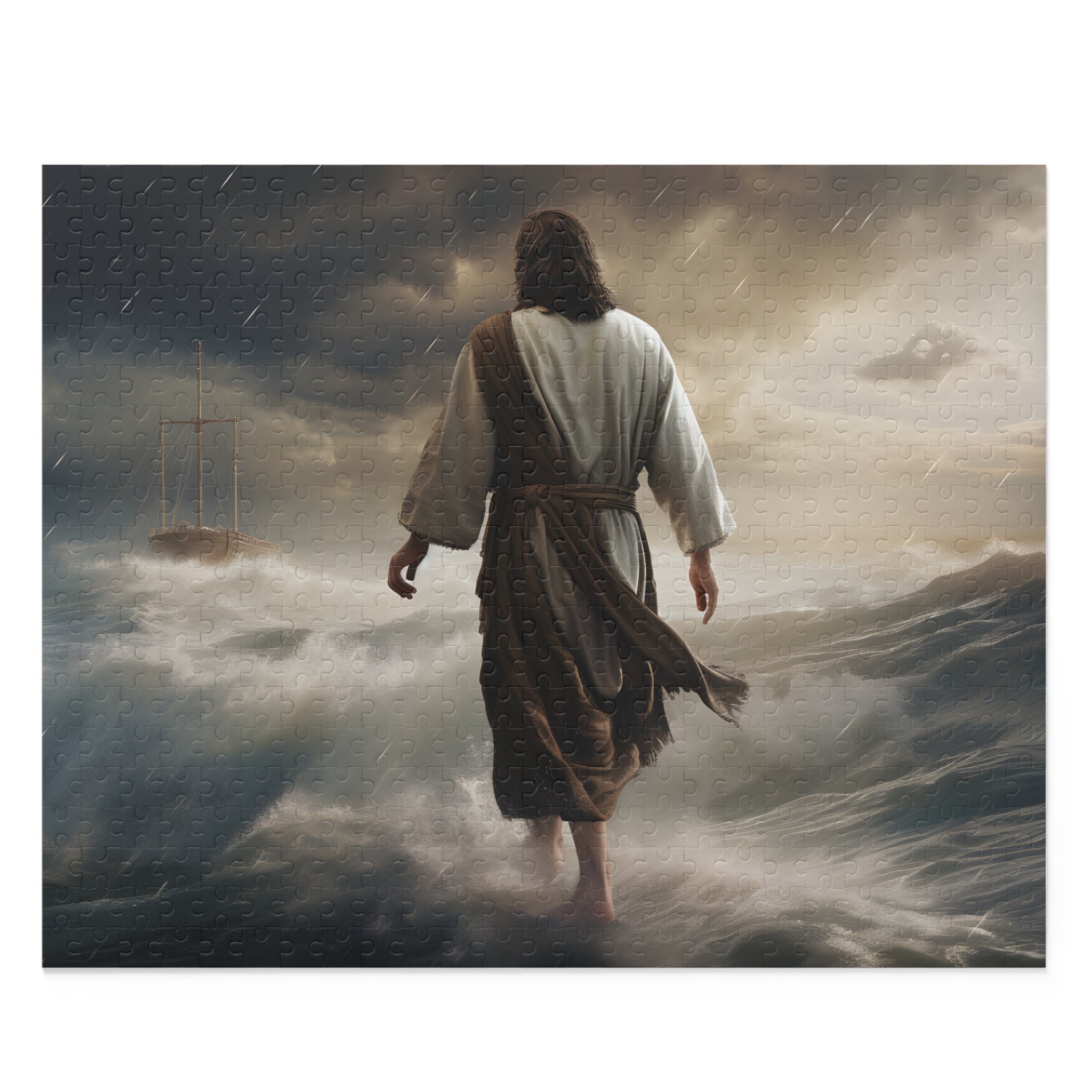 Jesus Walking on Water, Christian Puzzle, Bible Art, Prayer Room Decor