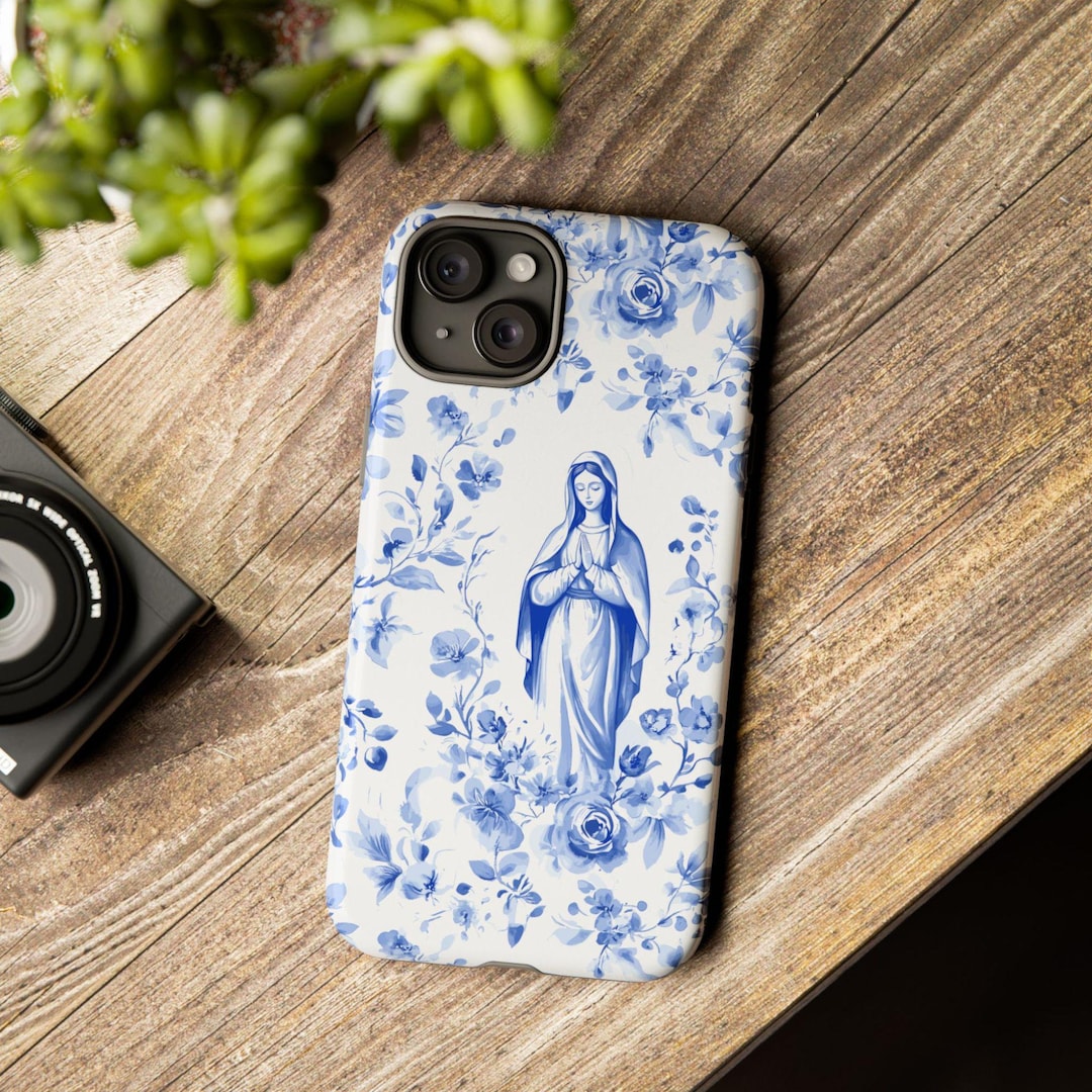 Virgin Mary Phone Tough Cover, Catholic Phone Case for Iphone, Galaxy