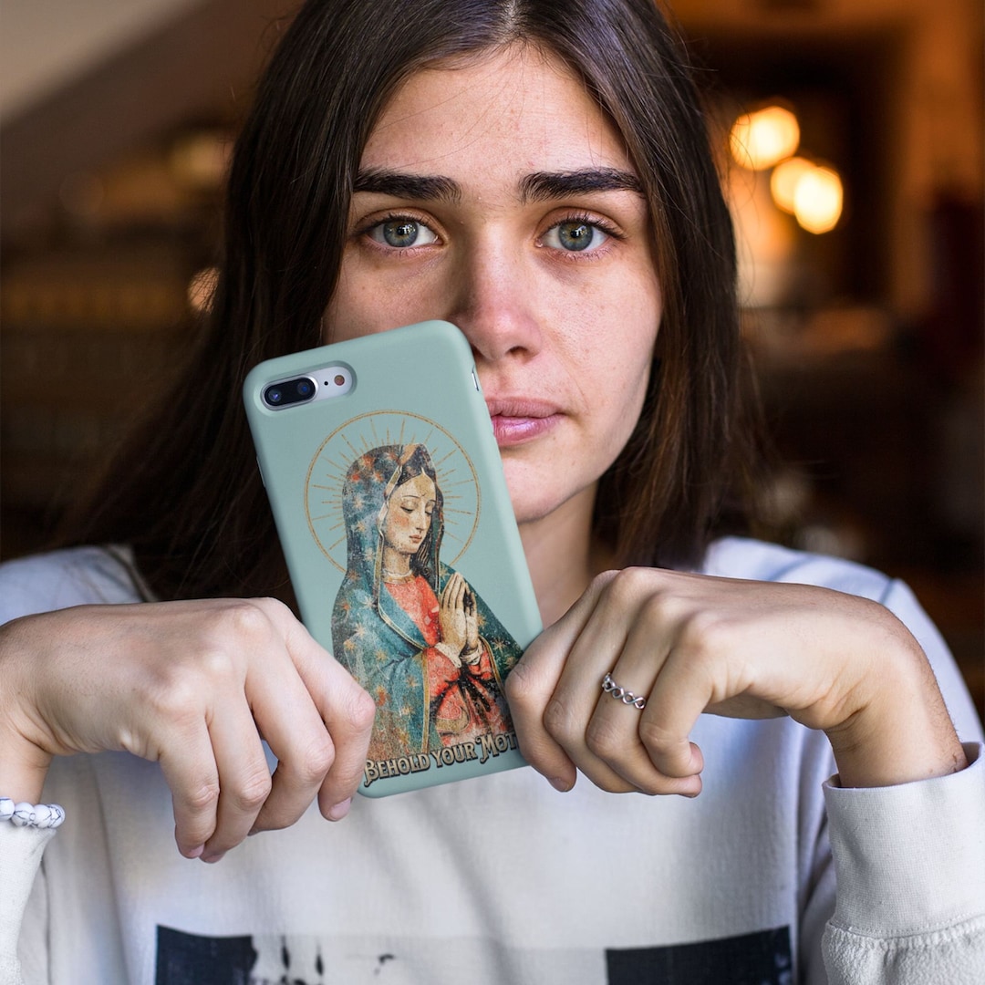 Virgin Mary Phone Cover, Catholic Faith Cell Phone Tough Case for