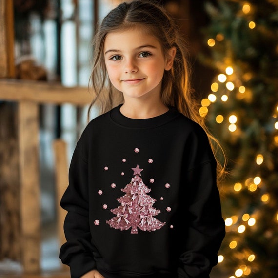 Pull De Noël Fille 12 Ans - Sweat Manches Longues, Motifs Mignons, Taille 92-150, Matière Douce