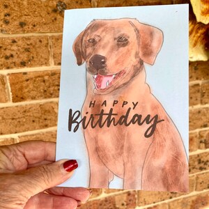 Labrador Watercolour Birthday Card Print