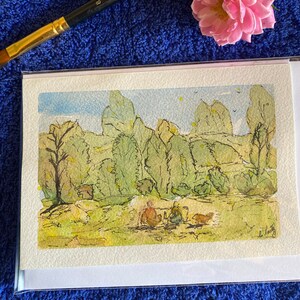 Watercolour Handpainted Greeting card for any occasion.  Can be framed after use