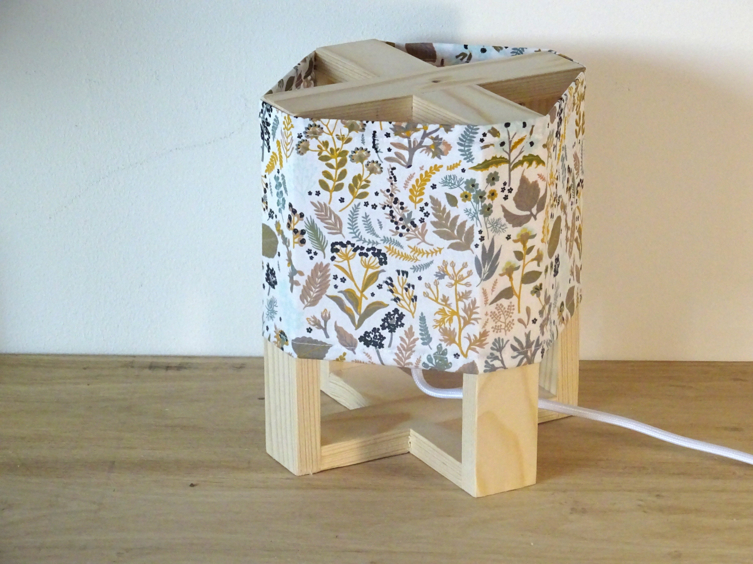 Lampe Automne en Bois et Coton