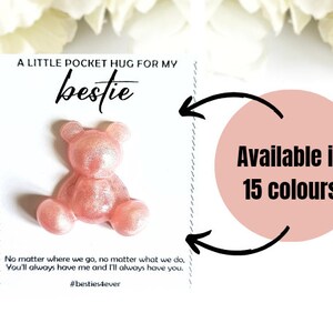 Câlin d'ours de poche Bestie Idée cadeau mignonne meilleure amie Jeton d'amour pour des amis Cadeau d'amour Cadeau tu penses à toi Cadeau d'anniversaire pour elle