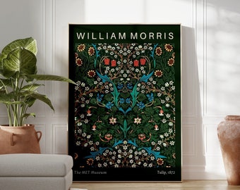 William Morris Printable Wall Art, William Morris Exhibition Poster, William Morris Print, Museum Art Print, Botanical Wall Art, Art Nouveau
