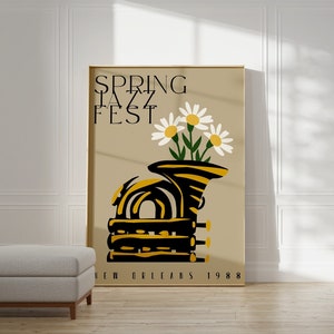 New Orleans Jazz Festival druckbare Wandkunst, Jazz Festival Poster Print, Retro Jazz Musik digitaler Download, Mid Century Modern Poster