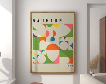 Bauhaus Exhibition Poster, Bauhaus Printable Art, Vintage Exhibition Poster, Retro Home Decor, Architecture Art, Digital Download