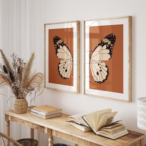 Butterfly Printable Wall Art Set of 2, Butterfly Printable Wall Art ...