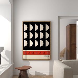 Arte murale stampabile geometrica Bauhaus, stampa moderna di metà secolo, poster di design Bauhaus, poster retrò Bauhaus, stampa artistica Bauhaus scaricabile