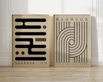 Bauhaus Print Set: Mid Century Modern Geometrische Kunst (Digitaler Download)