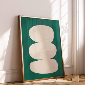 Smaragd grün minimalistische abstrakte druckbare Kunst, moderne Kunst Poster, großformatiger abstrakter Kunstdruck, sofortiger digitaler Download