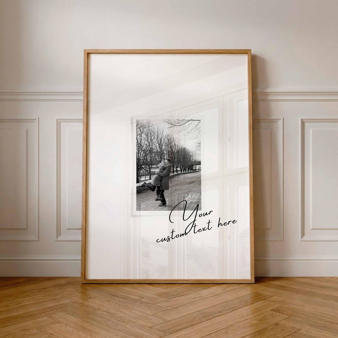 Custom Photo Print With Handwritten Text, Printable Personalized Photo ...